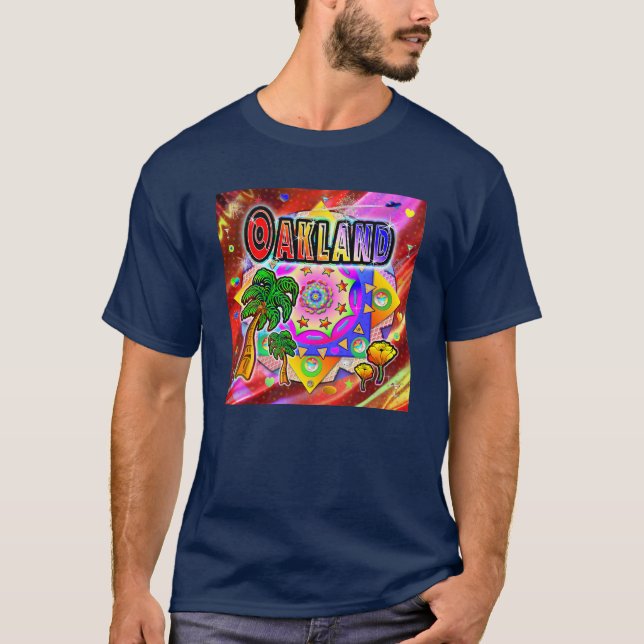 Camiseta de amigos tropicales de Oakland (Anverso)
