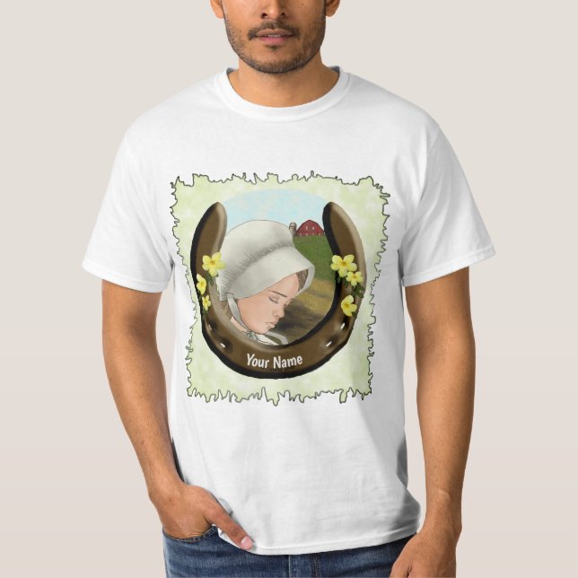 Camiseta de Amish Chica Horseshoe (Anverso)