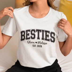 Camiseta de Amistad Besties Nombres Personalizados