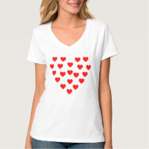 Camiseta de amor al corazón rojo
