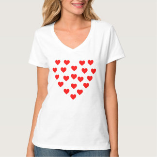 Camiseta de amor al corazón rojo