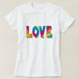 Camiseta de amor colorida