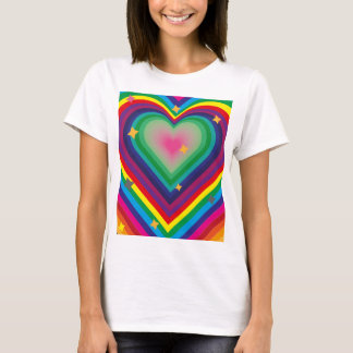 Camiseta de amor colorida para mujeres