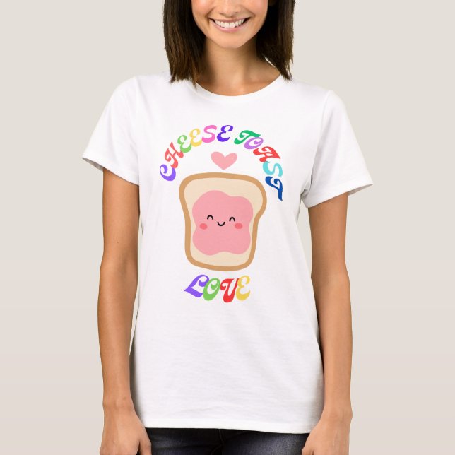 Camiseta de amor con tostadas de queso | Camisa de (Anverso)