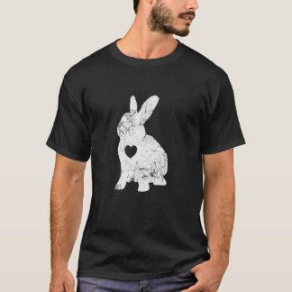 Camiseta de amor de conejito lindo I Silueta de co