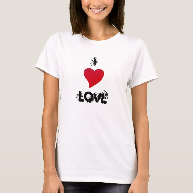 Camiseta de amor de corazón (Anverso)