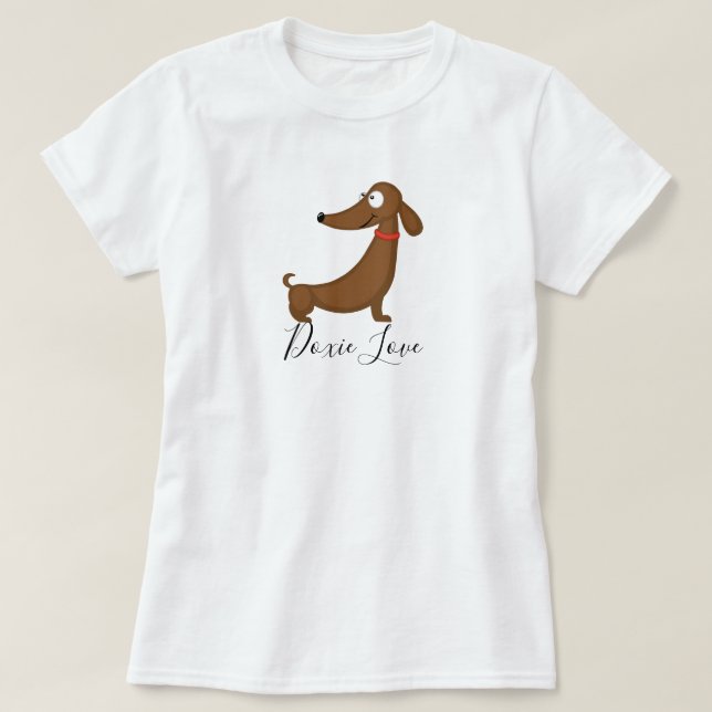 Camiseta de amor de Dachshund (Doxie) (Diseño del anverso)