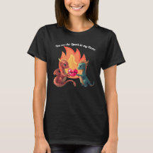 Camiseta de amor de dragón lindo
