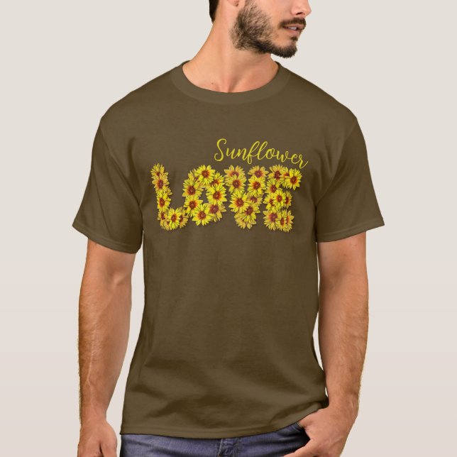 Camiseta de amor de girasol (Anverso)