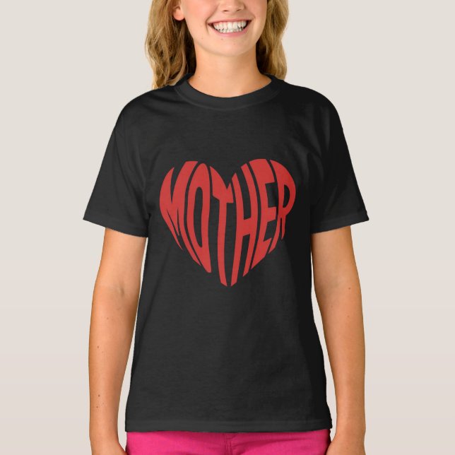 Camiseta de amor de madre corazón (Anverso)