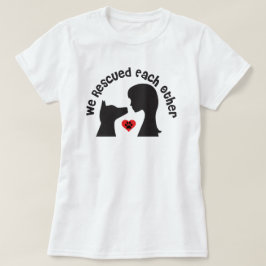 Camiseta de amor de rescate de perro