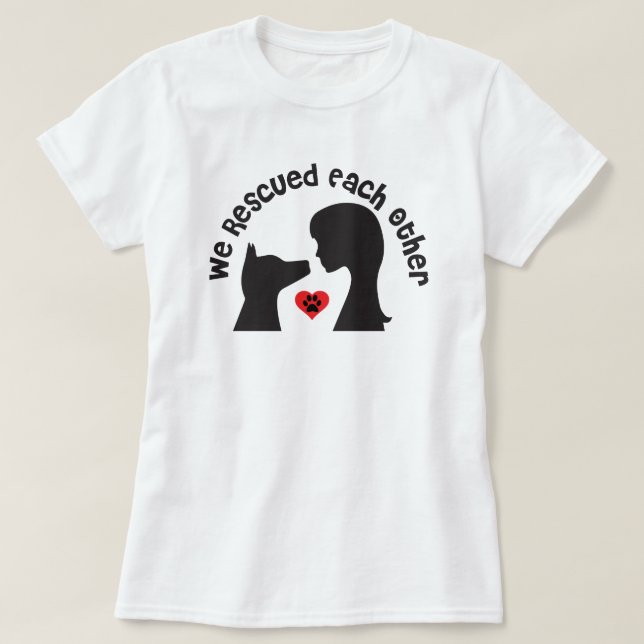 Camiseta de amor de rescate de perro (Diseño del anverso)