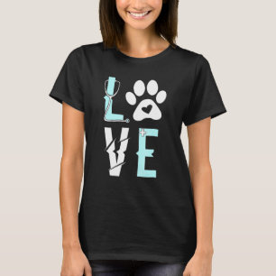 Camiseta de amor de veterinario veterinario doctor