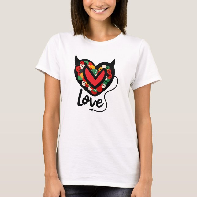 Camiseta De Amor Devilish Cute (Anverso)
