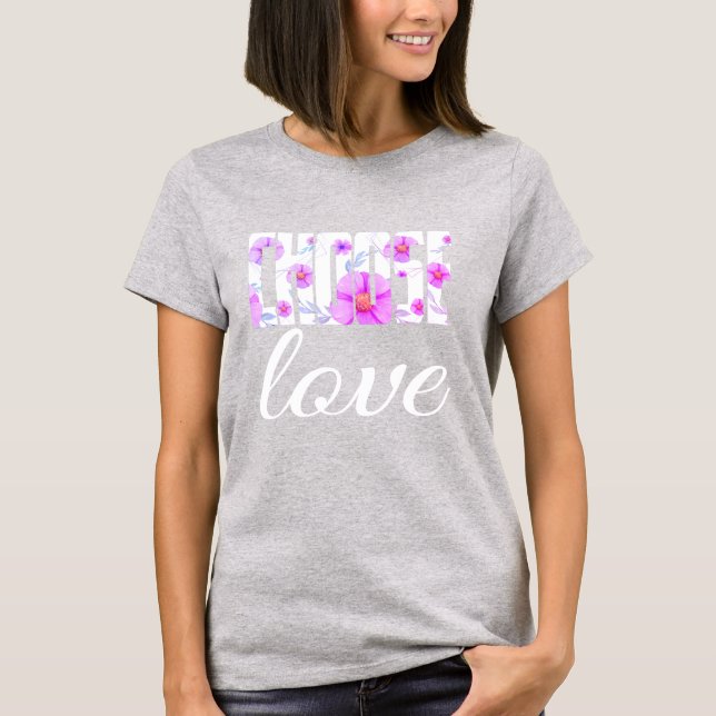 Camiseta de amor floral (Anverso)