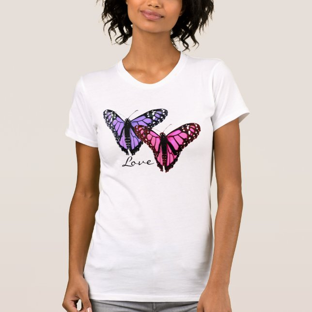 Camiseta de amor mariposa (Anverso)