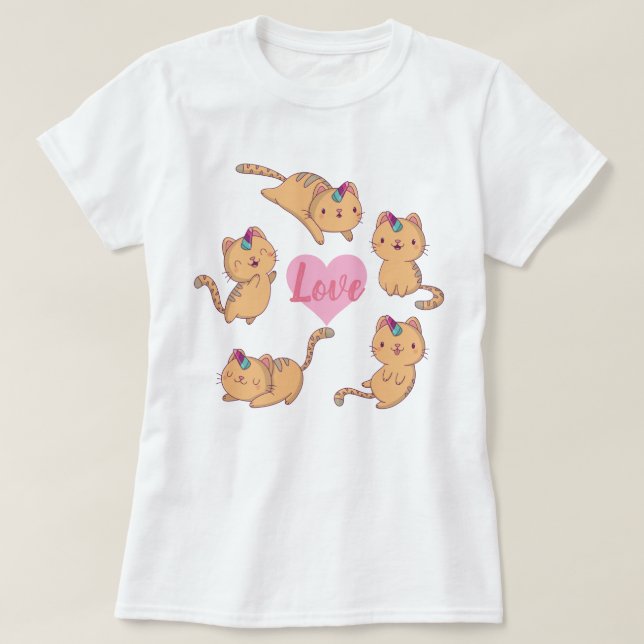 Camiseta de amor para gato (Diseño del anverso)