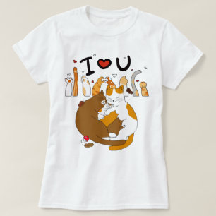 Camiseta de amor para gato