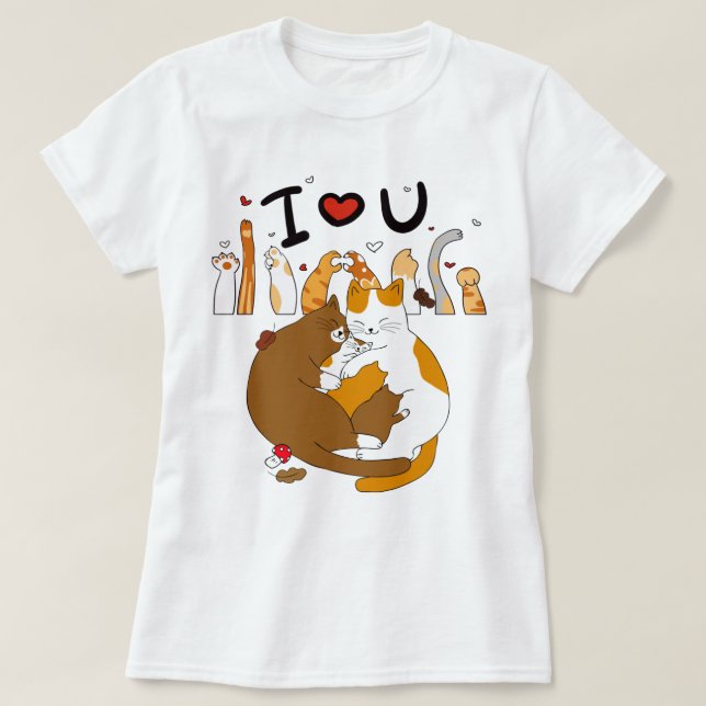 Camiseta de amor para gato (Diseño del anverso)