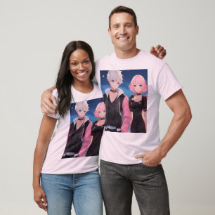 Camiseta de amor para parejas anime - Diseño de Ch