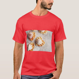 Camiseta de amor por waffles y helado