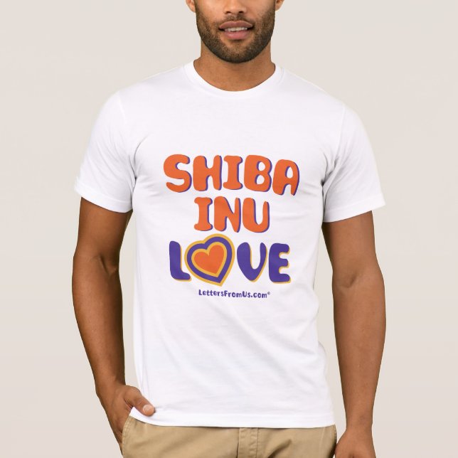 Camiseta de amor Shiba Inu para hombres (Anverso)