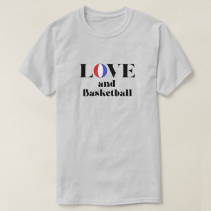 Camiseta de amor y baloncesto