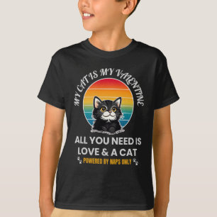 Camiseta de Amor y Gato Divertido 