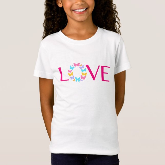 Camiseta de amor y mariposas (Anverso)
