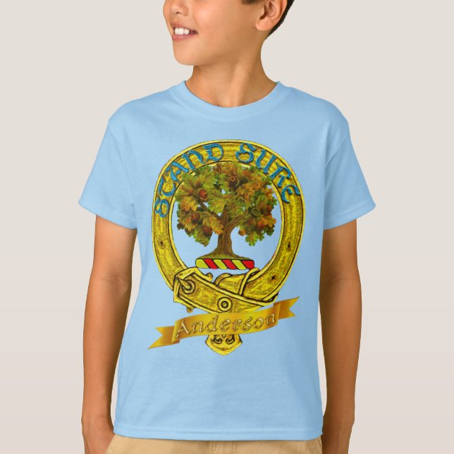 Camiseta de Anderson Clan Kids (Clan Emblem y Mott (Anverso)