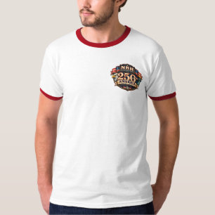 Camiseta de anillo para hombre vintage América 250