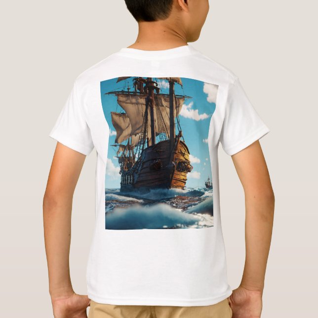 Camiseta de animación 3D Pirate Ship Adventure (Reverso)