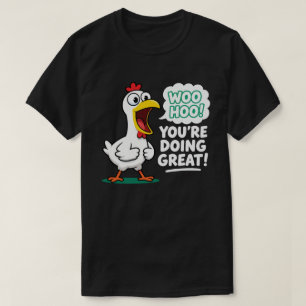 Camiseta de animación motivacional de pollo de ali