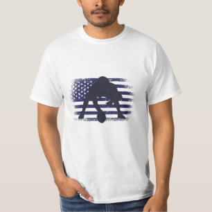 Camiseta de animador de fútbol americano con bande