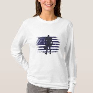 Camiseta de animador de fútbol americano con bande