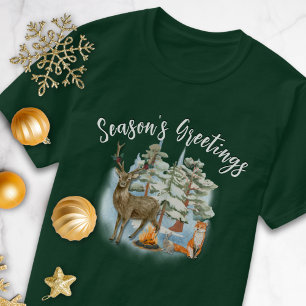 Camiseta de animales de Woodland Navidades