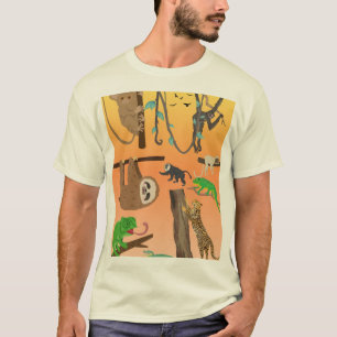 Camiseta de Animales Divertidos de la Jungla   Per