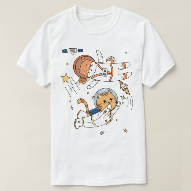 Camiseta de animales espaciales (Diseño del anverso)