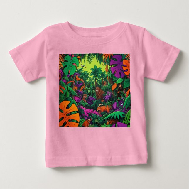 Camiseta de animales exóticos de la jungla (Anverso)