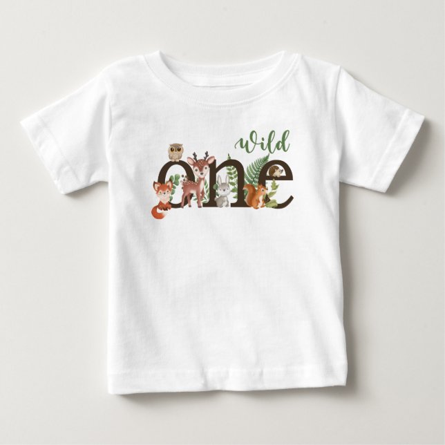 Camiseta de animales salvajes de un cumpleaños (Anverso)