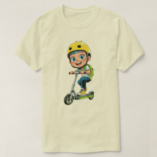 Camiseta de anime con arte de chico skater genial
