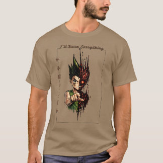 Camiseta de Anime Gon Freecss Quemaré Todo