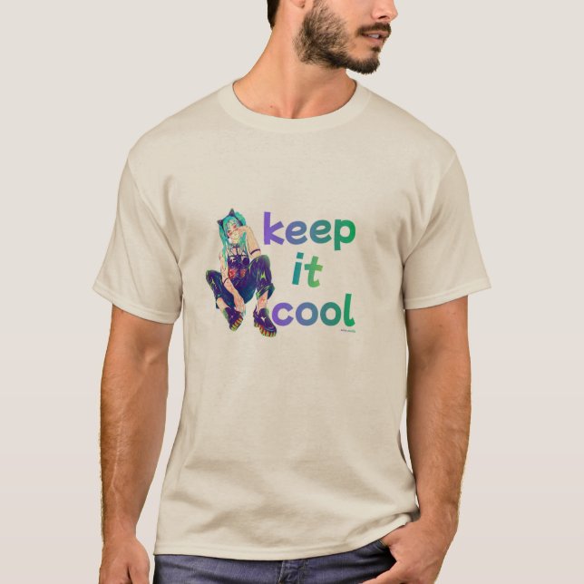 Camiseta de Anime 'Keep It Cool' (Anverso)