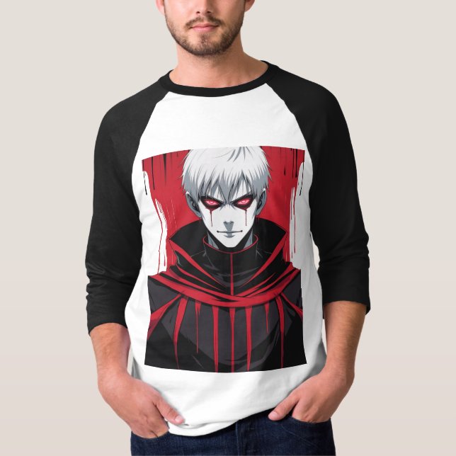 Camiseta de anime negro gótico (Anverso)
