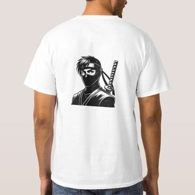 Camiseta de Anime Ninja Guerrero Mangs (Reverso)