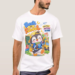 Camiseta de año escolar nuevo de pingüino Kawaii