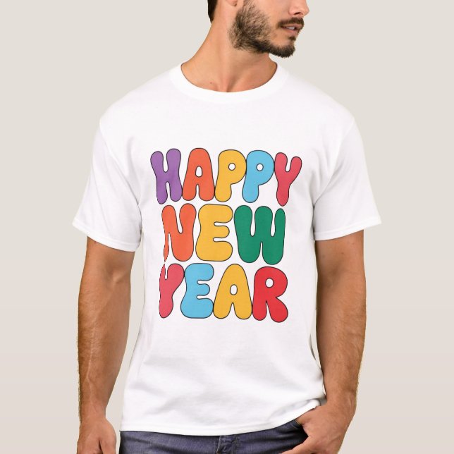 Camiseta de Año Nuevo Feliz (Anverso)