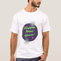 Camiseta de Año Nuevo Feliz para los hombres