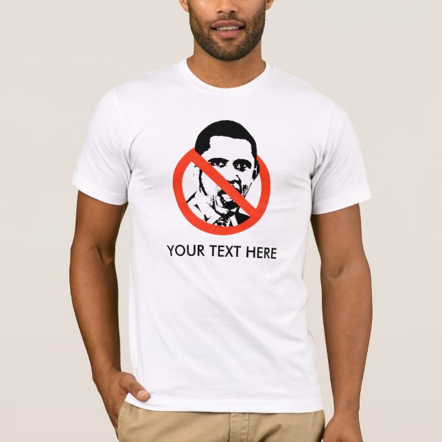 CAMISETA DE ANTI-OBAMA, SU TEXTO AQUÍ (Anverso)