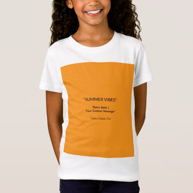 Camiseta de anuncio de bebé personalizada para niñ (Anverso)